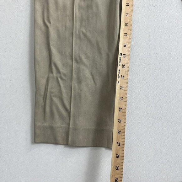 TOMMY BAHAMA Mens Silk Pants Size 36x30 Beige Chino Trousers Slacks‎ Pleated - Picture 8 of 9
